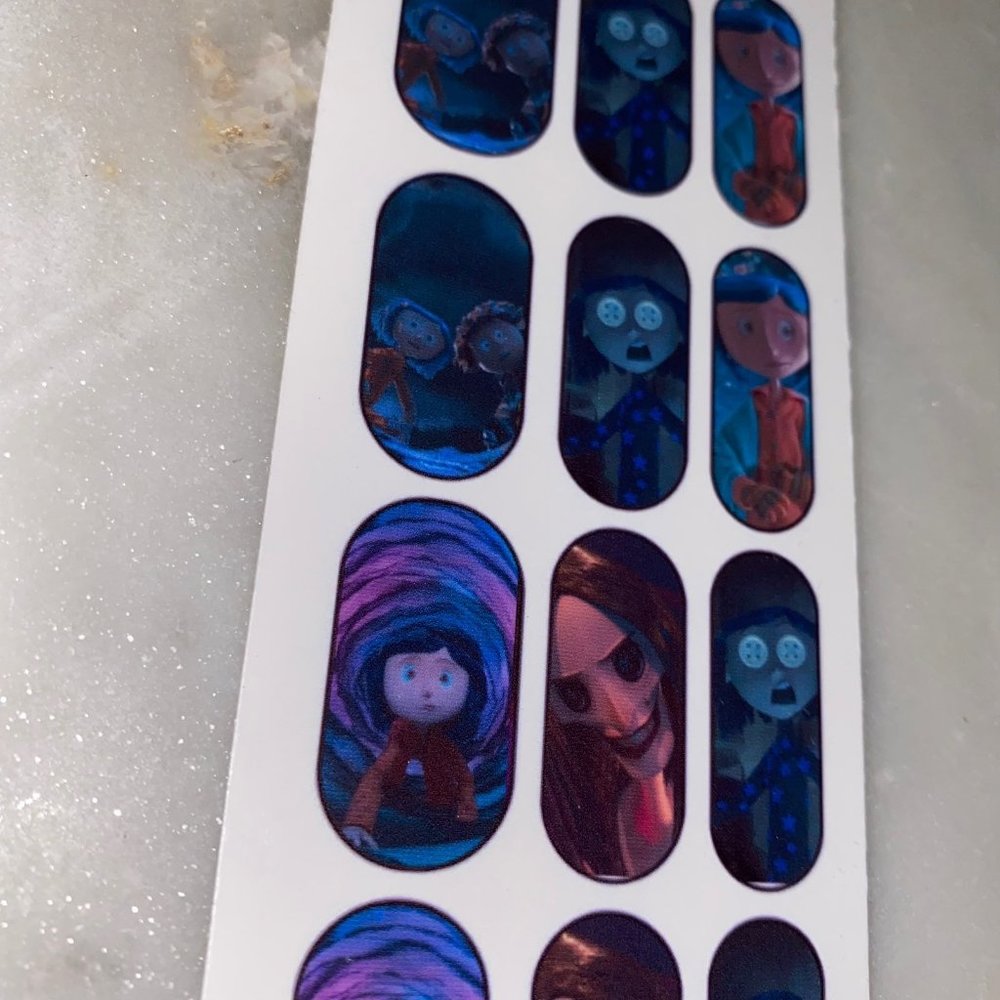Coraline Halloween Nail Decals